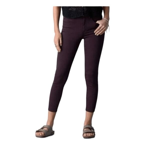 American Eagle Jegging Jeans Purple Color Wash High-Rise Crop Denim 0 - Picture 1 of 9